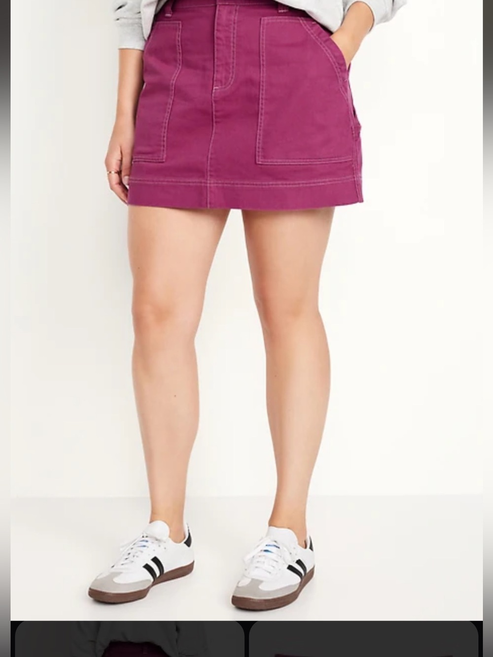 Old Navy Bright Magenta Mini Skirt with Front Pockets